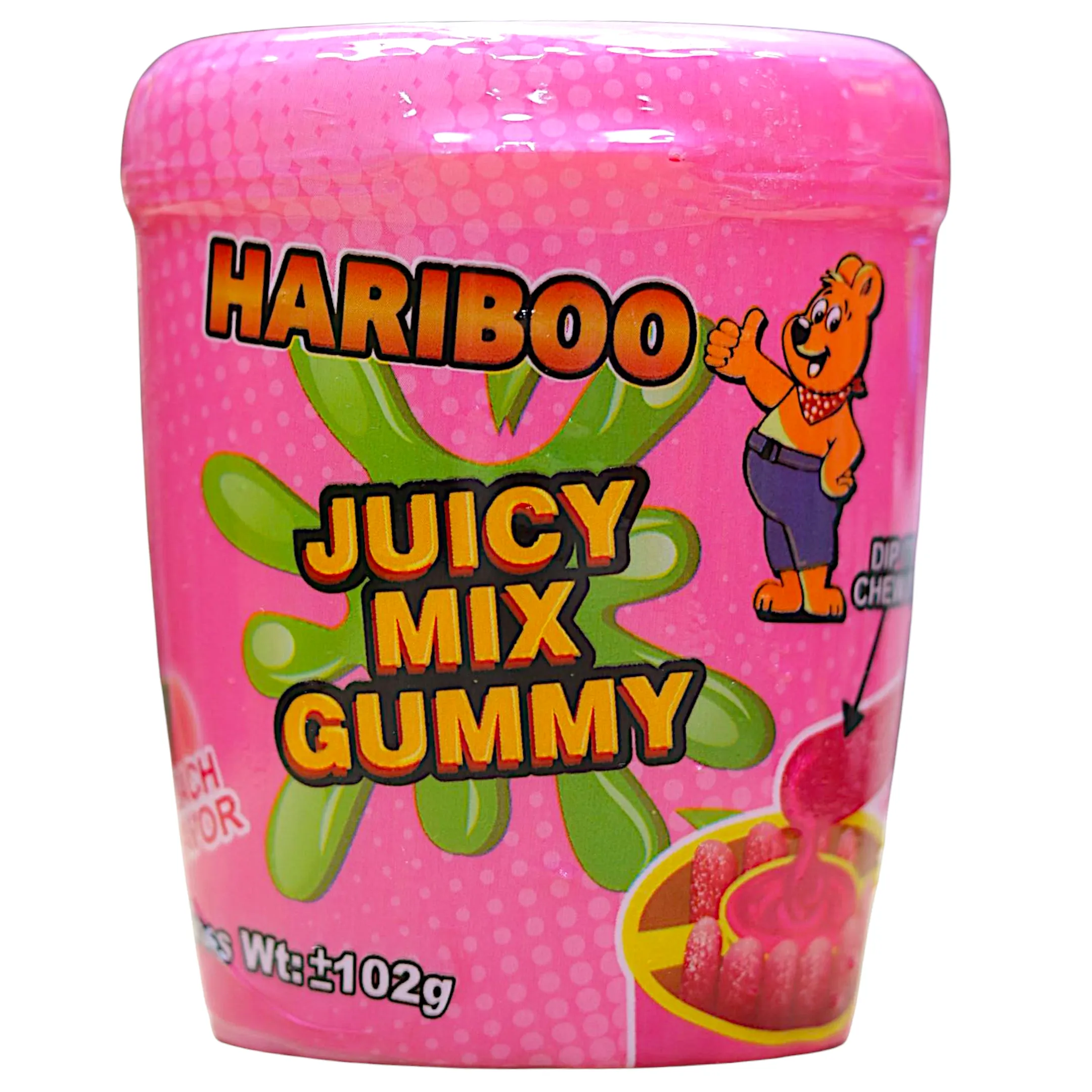 آبنبات ترش ژله‌ای هاریبو مدل Juicy Mix Gummy طعم هلو وزن 102 گرم – دیپ اند چو