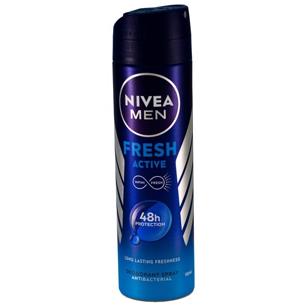 اسپری دئودورانت مردانه نیوآ مدل Fresh Active با ماندگاری 48 ساعته