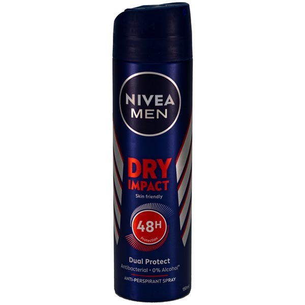 اسپری ضد تعریق مردانه نیوآ مدل Dry Impact با ماندگاری ۴۸ ساعته